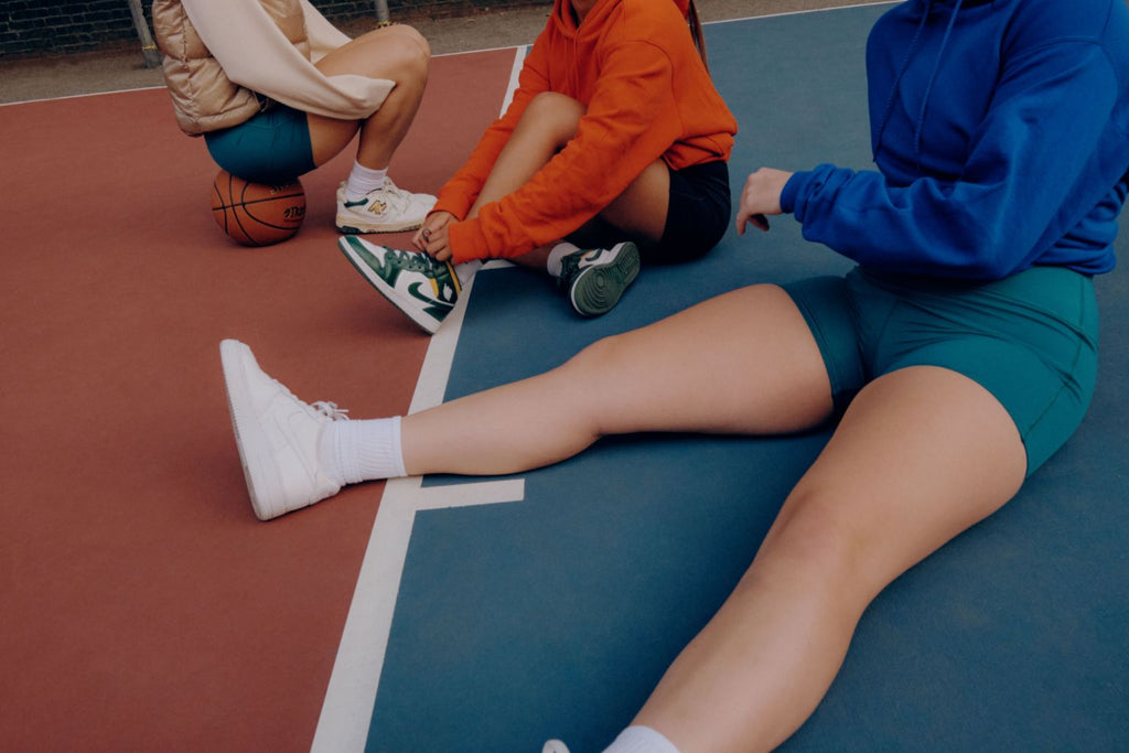 Teen athletes wearing Kt's period-proof activewear