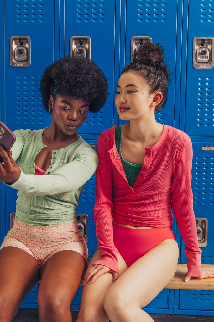 two women taking a selfie